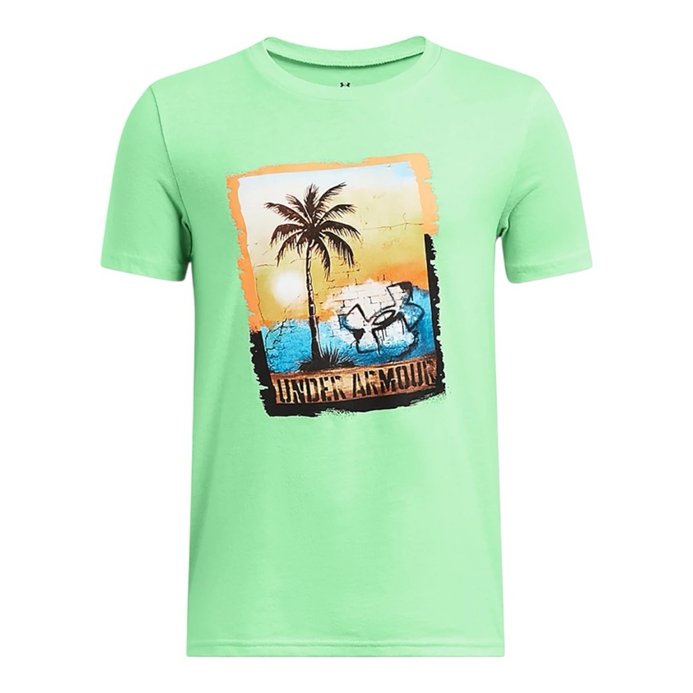 Under Armour Boys “In the Shade” Short Sleeve T-Shirt in Green